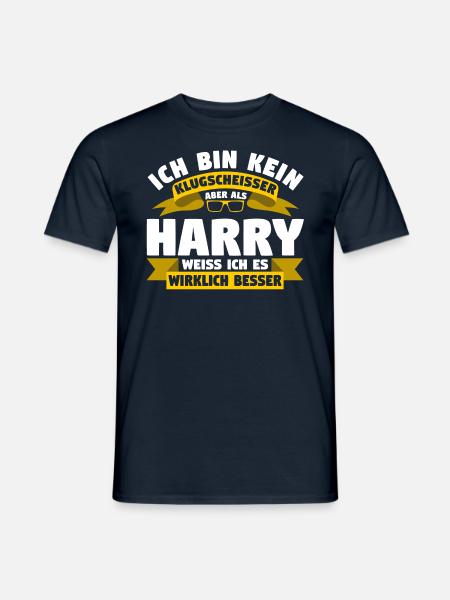 Klugscheisser Harry weiß es besser - Männer T-Shirt - Navy