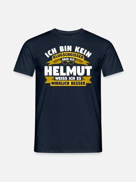 Klugscheisser Helmut weiß es besser - Männer T-Shirt - Navy