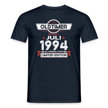 29th Birthday Man Oldtimer Juillet 1994 - T-shirt homme - marine - Devant - AI Model Male 178 light (178cm)