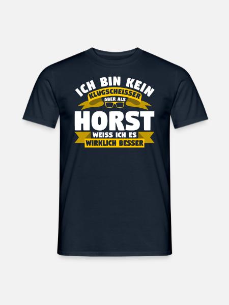 Klugscheisser Horst weiß es besser - Männer T-Shirt - Navy