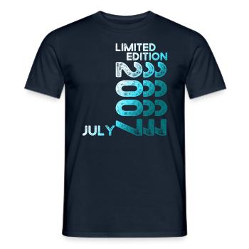 16th Birthday Man Original July Vintage 2007 - Men's T-Shirt - navy - Front - AI Model Male 178 light (178cm)