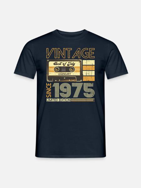 48. Geburtstag Mann Original Juli Jahrgang 1975 - Männer T-Shirt - Navy