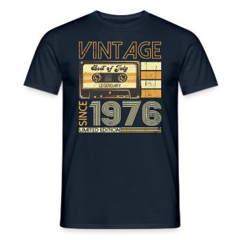 47th Birthday Man Original July Vintage 1976 - Men's T-Shirt - navy - Front - AI Model Male 178 light (178cm)