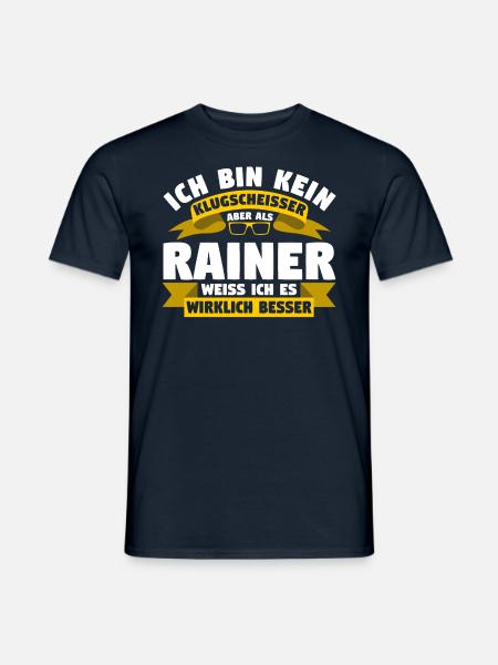 Klugscheisser Rainer weiß es besser - Männer T-Shirt - Navy