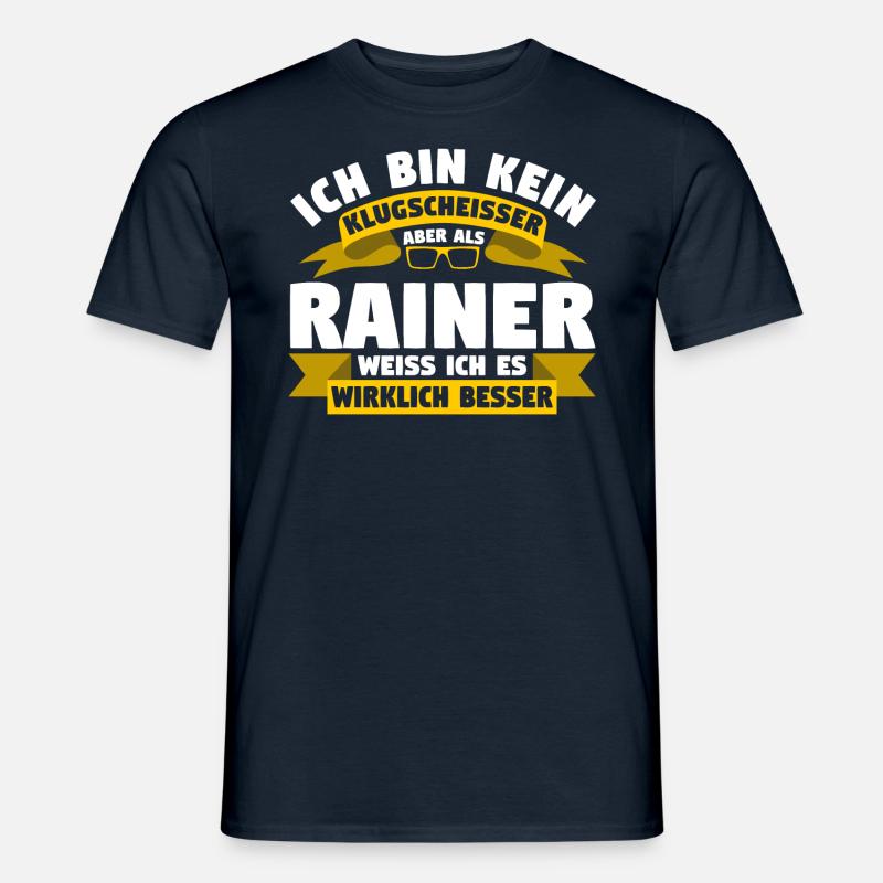 Klugscheisser Rainer weiß es besser - Männer T-Shirt - Navy