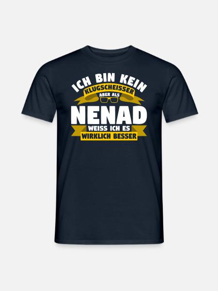 Klugscheisser Nenad weiß es besser - Männer T-Shirt - Navy