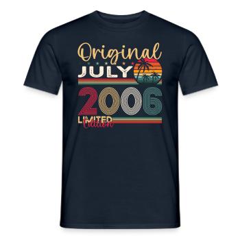 17th Birthday Man Original July Vintage 2006 - Men's T-Shirt - navy - Front - AI Model Male 178 light (178cm)