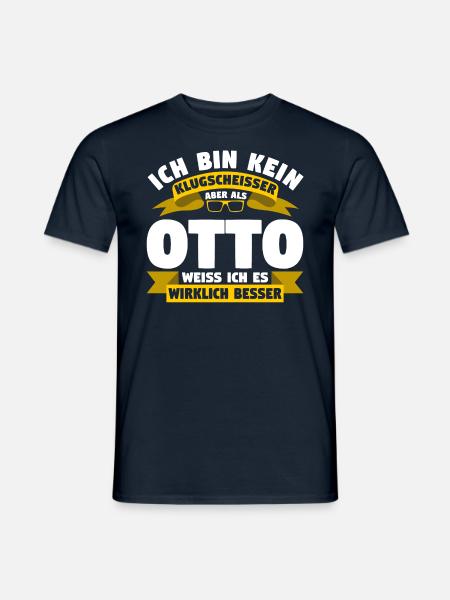 Klugscheisser Otto weiß es besser - Männer T-Shirt - Navy
