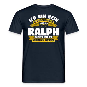 Klugscheisser Ralph weiß es besser - Männer T-Shirt - Navy - Vorne - AI Model Male 178 light (178cm)