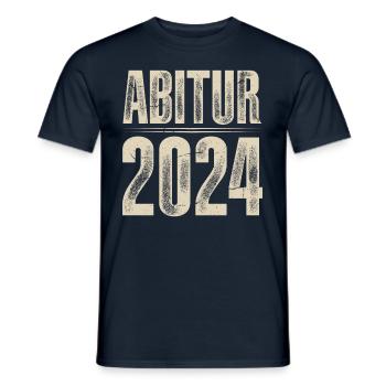Abitur 2024 - Männer T-Shirt - Navy - Vorne - AI Model Male 178 light (178cm)