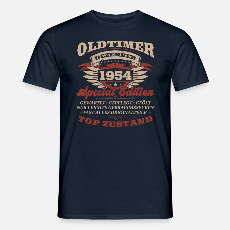 69. Geburtstag Oldtimer Dezember Jahrgang 1954 - Männer T-Shirt - Navy