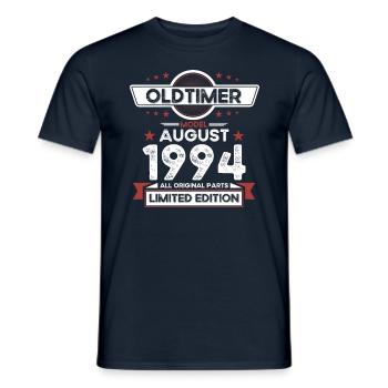 30. Geburtstag Oldtimer August 1994 Jahrgang - Männer T-Shirt - Navy - Vorne - AI Model Male 178 light (178cm)