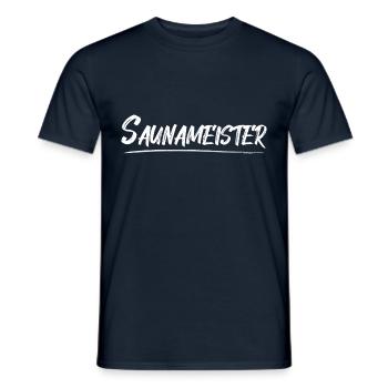 Sauna - Männer T-Shirt - Navy - Vorne - AI Model Male 178 light (178cm)
