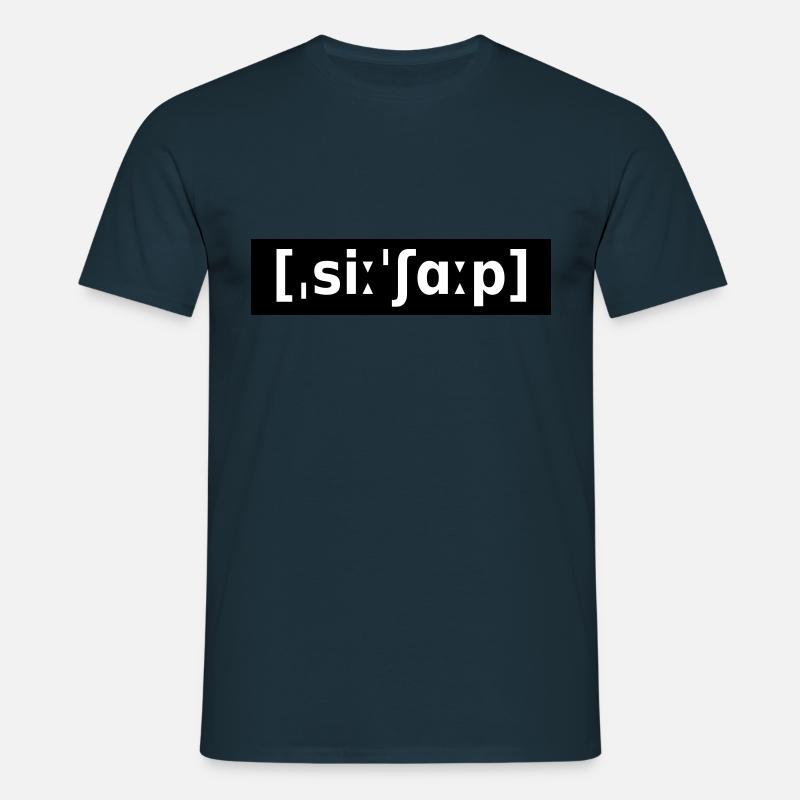 C # - C SHARP - LAUTSCHRIFT - Men's T-Shirt - navy