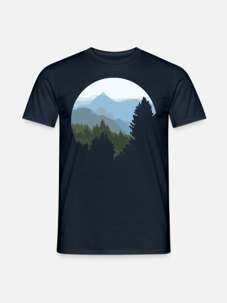 Einsamer Berg - Männer T-Shirt - Navy