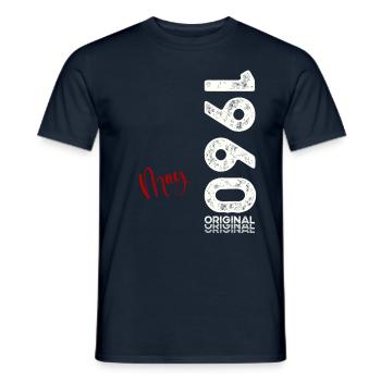 65ème Anniversaire Original Mai Millésime 1960 - T-shirt homme - marine - Devant - AI Model Male 178 light (178cm)