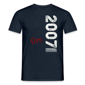 18. Geburtstag Geschenk Mann Original Mai 2007 - Männer T-Shirt - Navy - Vorne - AI Model Male 178 light (178cm)