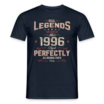 29ème Anniversaire Original Juillet Millésime 1996 - T-shirt homme - marine - Devant - AI Model Male 178 light (178cm)