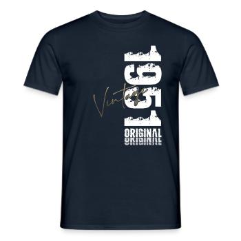 74th Birthday Original Vintage 1951 - Men's T-Shirt - navy - Front - AI Model Male 178 light (178cm)