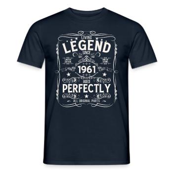 64th Birthday Original Vintage 1961 - Men's T-Shirt - navy - Front - AI Model Male 178 light (178cm)