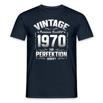 Légende du 55e anniversaire née en 1970 - T-shirt homme - marine - Devant - AI Model Male 178 light (178cm)