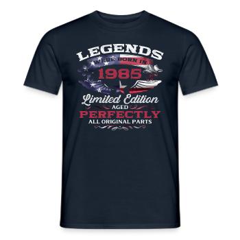 40. Geburtstag Legends Jahrgang 1985 - Männer T-Shirt - Navy - Vorne - AI Model Male 178 light (178cm)