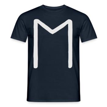 Futhark Runic Alphabet Ehwaz - Men's T-Shirt - navy - Front - AI Model Male 178 light (178cm)