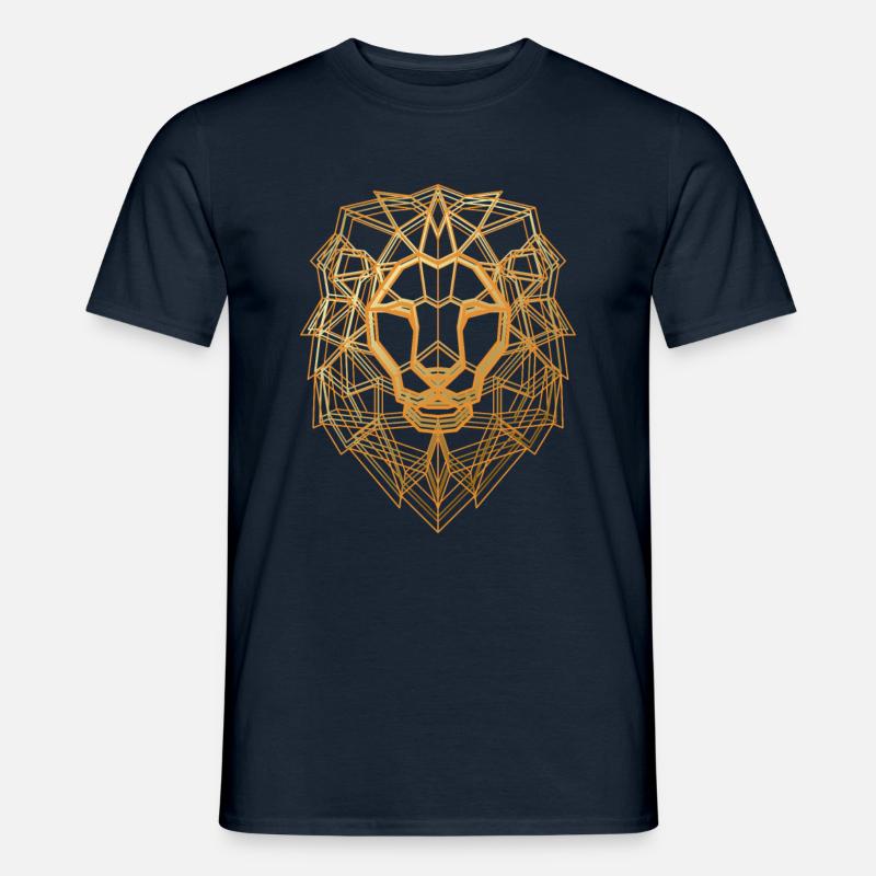 Mandala Löwe - Männer T-Shirt - Navy