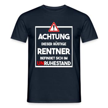 Rüstiger Rentner im Unruhestand Geschenk zur Rente - Männer T-Shirt - Navy - Vorne - AI Model Male 178 light (178cm)