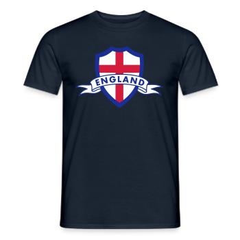 england_badge_3c - T-shirt homme - marine - Devant - AI Model Male 178 light (178cm)