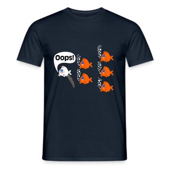Fart Pupsen Oops fish Fart flatulence flatulence - Men's T-Shirt - navy - Front - AI Model Male 178 light (178cm)