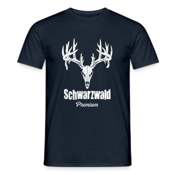 Schwarzwald Premium Skull deer - Männer T-Shirt - Navy - Vorne - AI Model Male 178 light (178cm)
