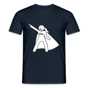 The Super Heroine Educator - Men's T-Shirt - navy - Front - AI Model Male 178 light (178cm)