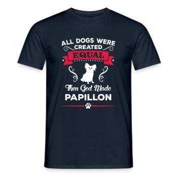 Papillon Lover - Papillon Owner - Men's T-Shirt - navy - Front - AI Model Male 178 light (178cm)