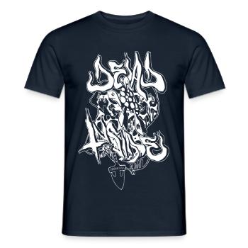 Meta Style Urban Demon Graphics - Men's T-Shirt - navy - Front - AI Model Male 178 light (178cm)