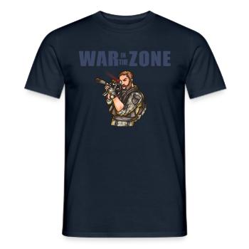 WARintheZONE - T-shirt homme - marine - Devant - AI Model Male 178 light (178cm)