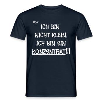 Ich bin nicht klein, ich bin ein Konzentrat!! - Männer T-Shirt - Navy - Vorne - AI Model Male 178 light (178cm)