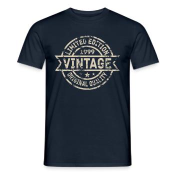 1999 Naissance Anniversaire Année de naissance millésime - T-shirt homme - marine - Devant - AI Model Male 178 light (178cm)