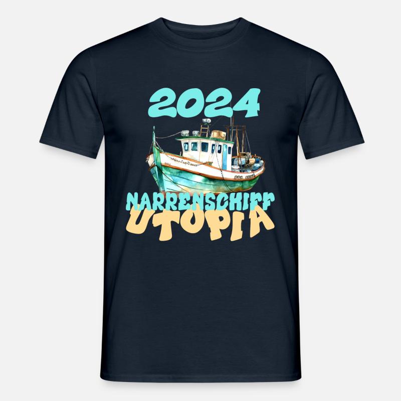 Narrenschiff Utopia, 2024 - Männer T-Shirt - Navy