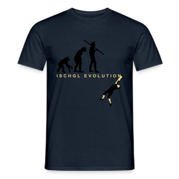 Evolution Bergsteiger - Männer T-Shirt - Navy - Vorne - AI Model Male 178 light (178cm)
