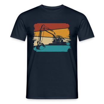 Excavator - Men's T-Shirt - navy - Front - AI Model Male 178 light (178cm)