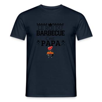 Roi du barbecue , papa - T-shirt homme - marine - Devant - AI Model Male 178 light (178cm)