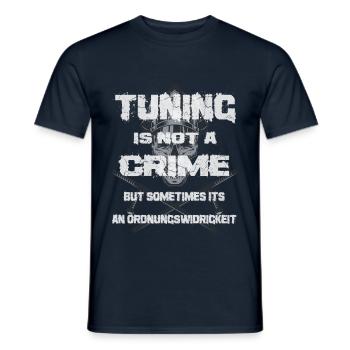 Tuning n’est pas un délit criminel Police - T-shirt homme - marine - Devant - AI Model Male 178 light (178cm)