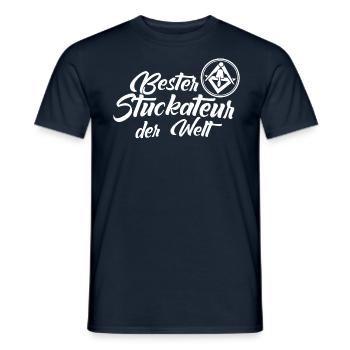 Bester Stuckateur der Welt - Männer T-Shirt - Navy - Vorne - AI Model Male 178 light (178cm)