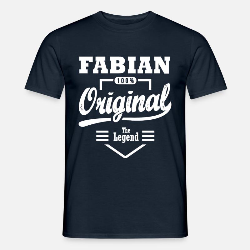 Fabian original personalisiertes Geschenk Vorname fabian - Männer T-Shirt - Navy