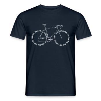 Bicycle bike bicycle wheel racing bike racing bike retro - Men's T-Shirt - navy - Front - AI Model Male 178 light (178cm)