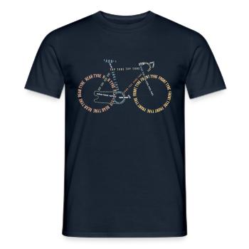 Bicycle bike bicycle wheel racing bike racing bike retro - Men's T-Shirt - navy - Front - AI Model Male 178 light (178cm)