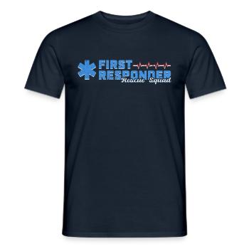 Cool Blue First Responder Rescue Squad Motif - Men's T-Shirt - navy - Front - AI Model Male 178 light (178cm)