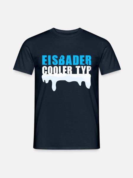 Eisbaden Eisbader cooler Typ Winterbaden - Männer T-Shirt - Navy