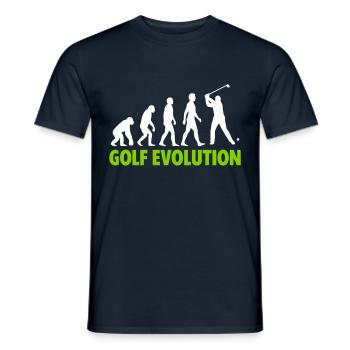 Golf Evolution Sport Motif - Men's T-Shirt - navy - Front - AI Model Male 178 light (178cm)